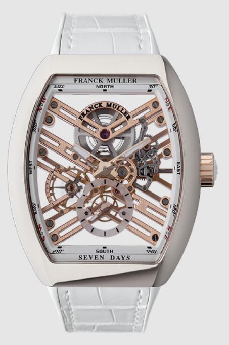 Franck Muller VANGUARD 7 DAYS POWER RESERVE SKELETON V41S6SQTSTG ACBC Replica Watch